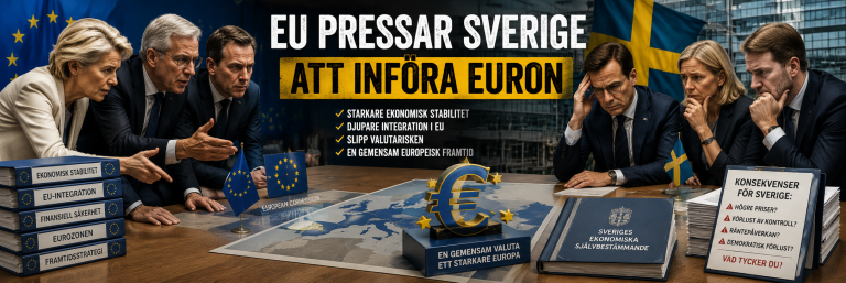 EU pressar Sverige att införa euron som valuta