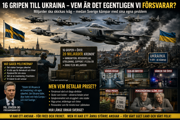 Svenska Gripen till Ukraina, risken är stor att några kommer skjutas ned!