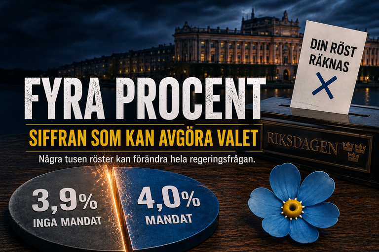 VALET UNDER LUPPEN VARFÖR HAR VI ÖVER HUVUD TAGET FYRA PROCENT?