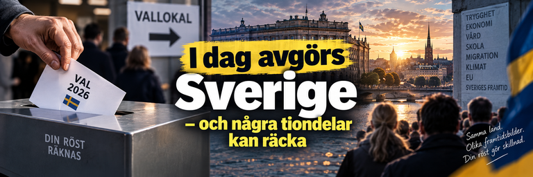 I dag avgörs Sverige – och några tiondelar kan räcka
