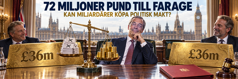 72 MILJONER PUND TILL FARAGE – KAN MILJARDÄRER KÖPA POLITISK MAKT?