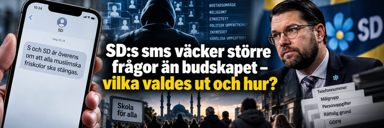 SD:s sms väcker större frågor än budskapet – vilka valdes ut och hur?